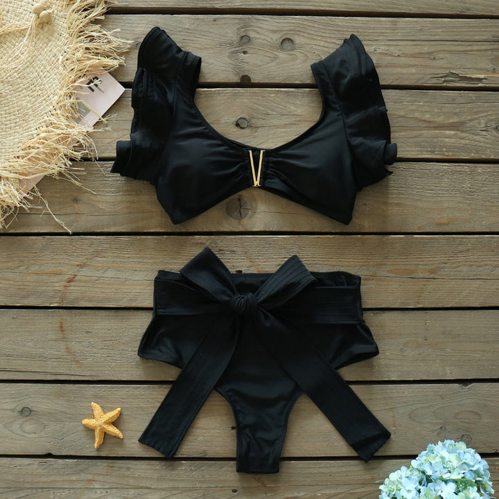 Levoire | Push-Up Soutien-Gorge Rembourré Volants Bandage Ensemble De Bikini
