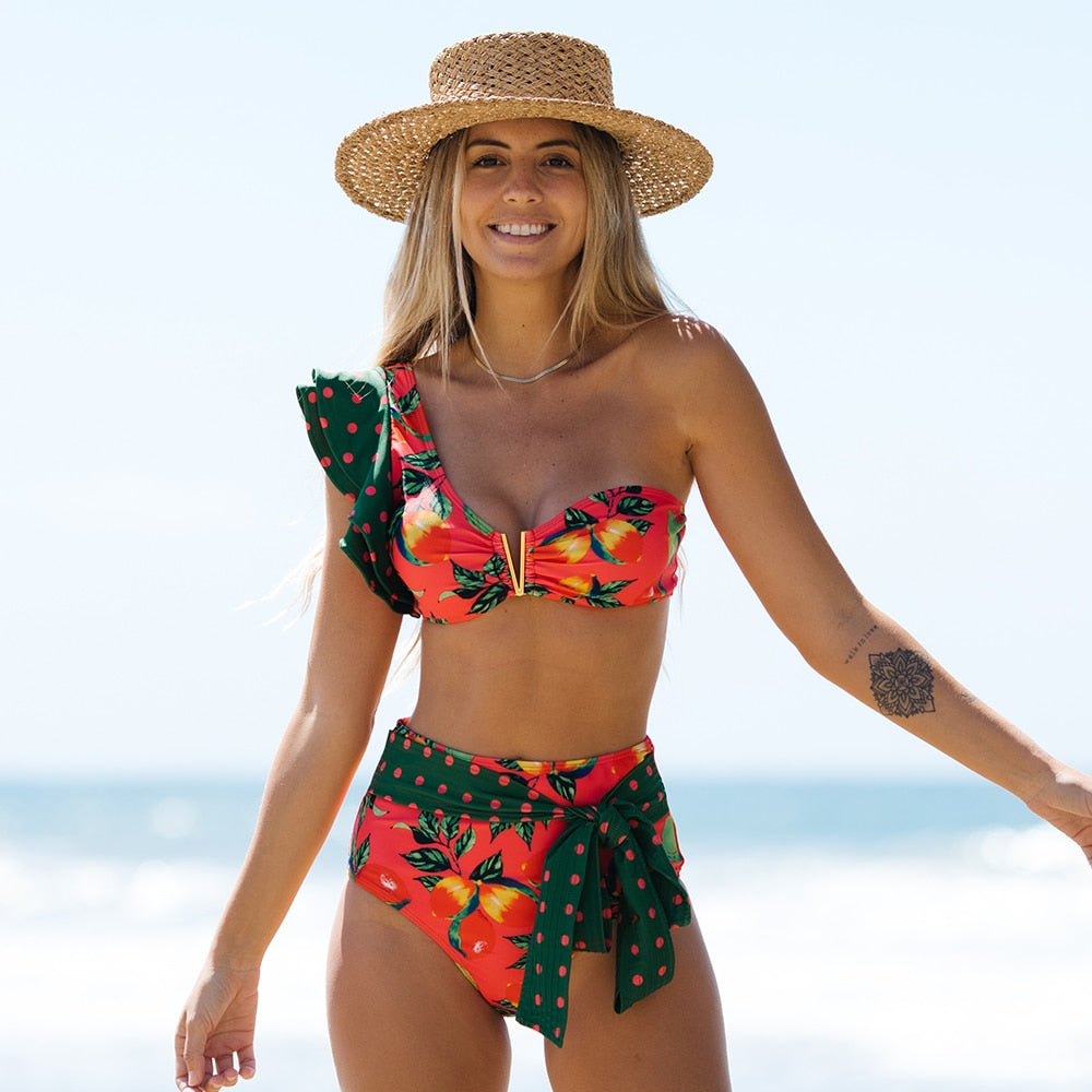 Levoire | Push-Up Soutien-Gorge Rembourré Volants Bandage Ensemble De Bikini