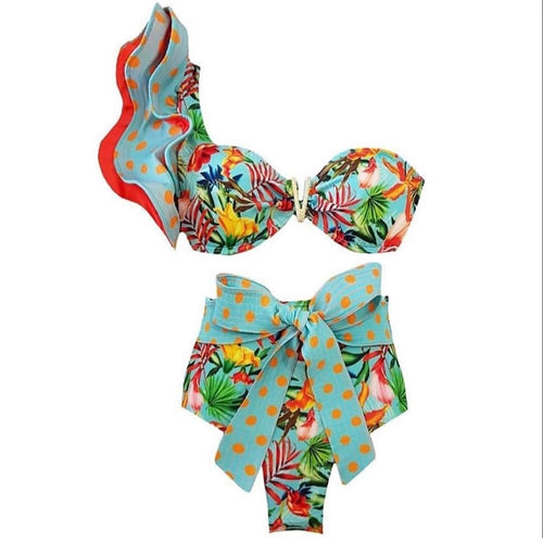 Levoire | Push-Up Soutien-Gorge Rembourré Volants Bandage Ensemble De Bikini