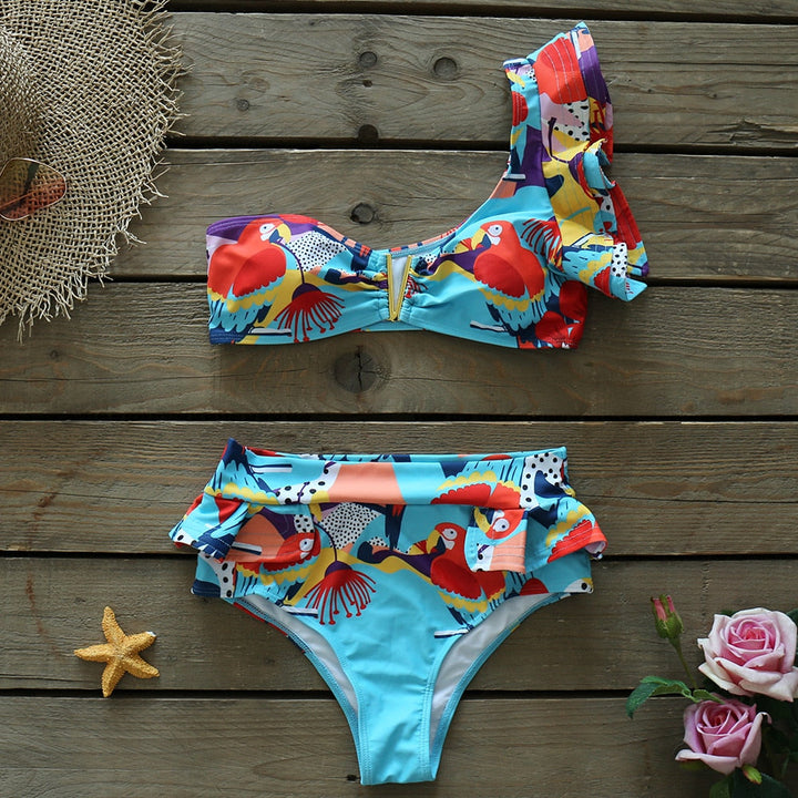 Levoire | Push-Up Soutien-Gorge Rembourré Volants Bandage Ensemble De Bikini