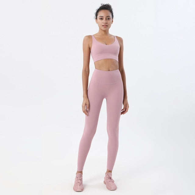 Levoire | Ensemble De Yoga Pour Un Look Sportif Et Confortable Rose Lila