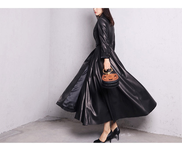Levoire | Manteau Trench Maxi En Cuir