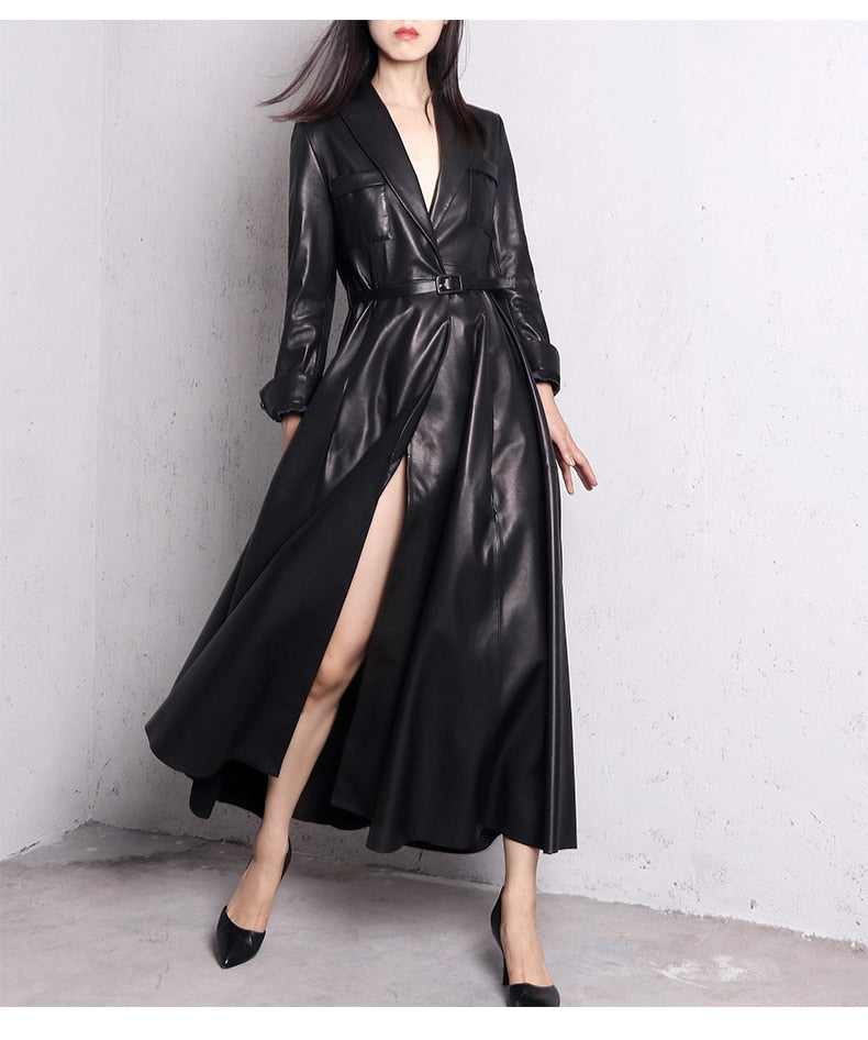 Levoire | Maxi Trench En Cuir