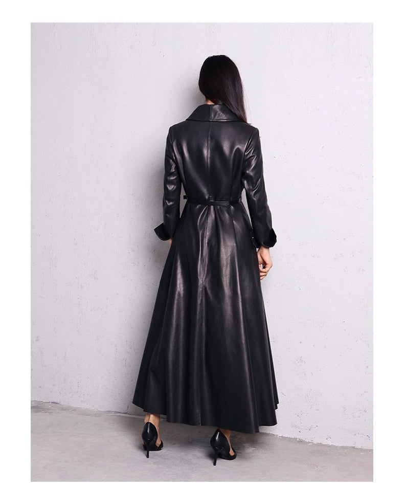 Levoire | Manteau Trench Maxi En Cuir