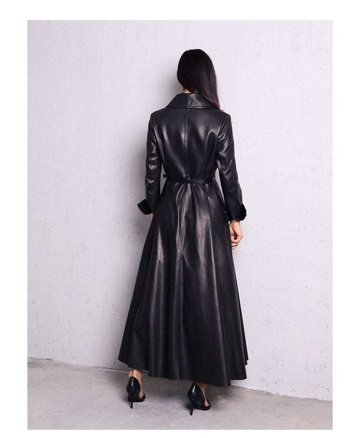 Levoire | Manteau Trench Maxi En Cuir