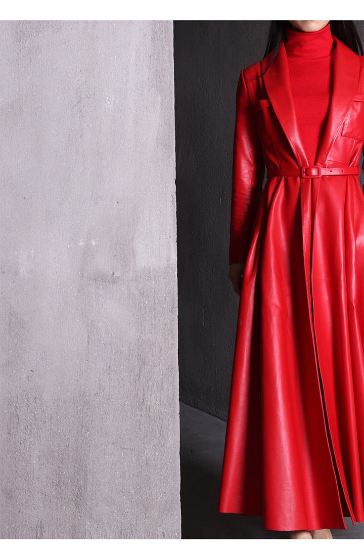Levoire | Manteau Trench Maxi En Cuir