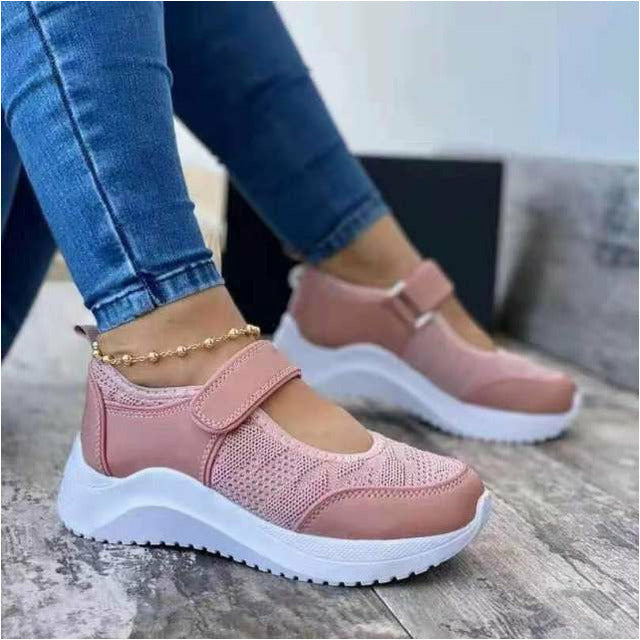 Levoire | Tongs À Semelle Aérées Avec Velcro Pour Femmes Rosa