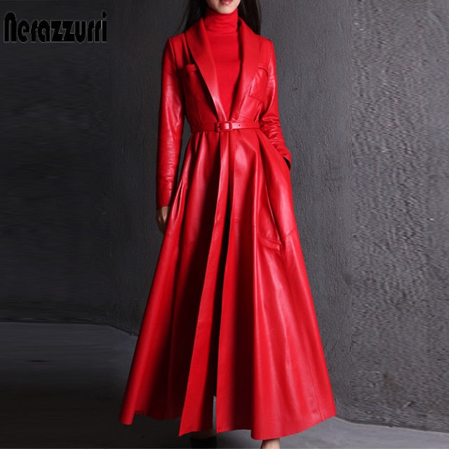 Levoire | Manteau Trench Maxi En Cuir