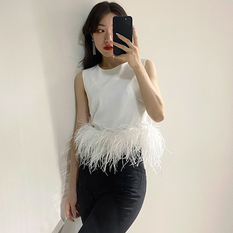 Levoire | Plumes En Patchwork Noires