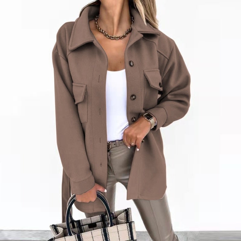 Levoire | Manteau De Chemise À La Mode Café