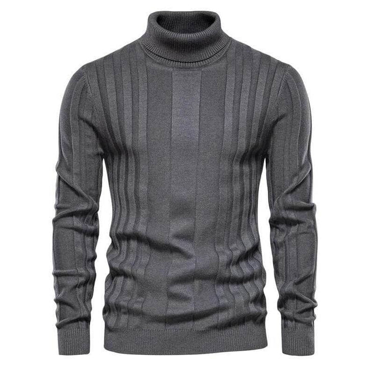 Levoire | Pull à col montant rayé Gris