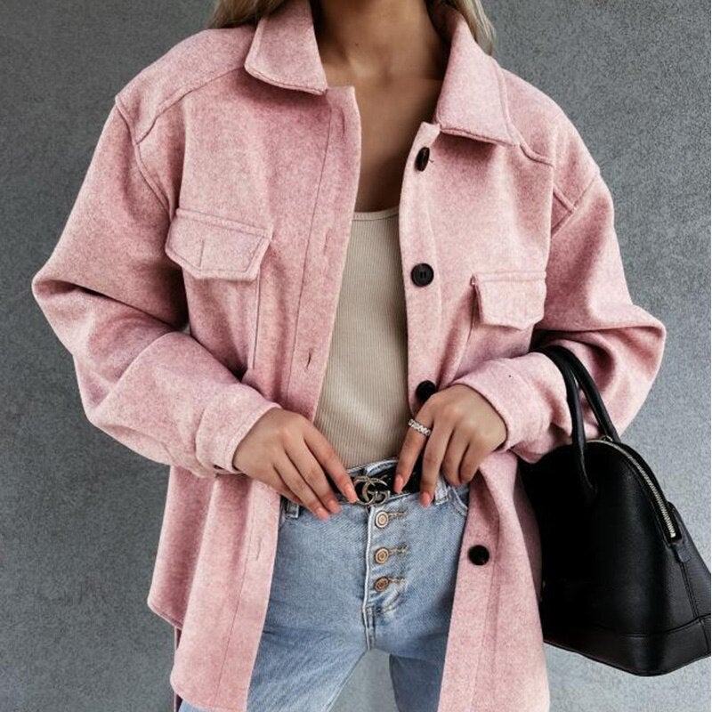 Levoire | Manteau De Chemise À La Mode Rose