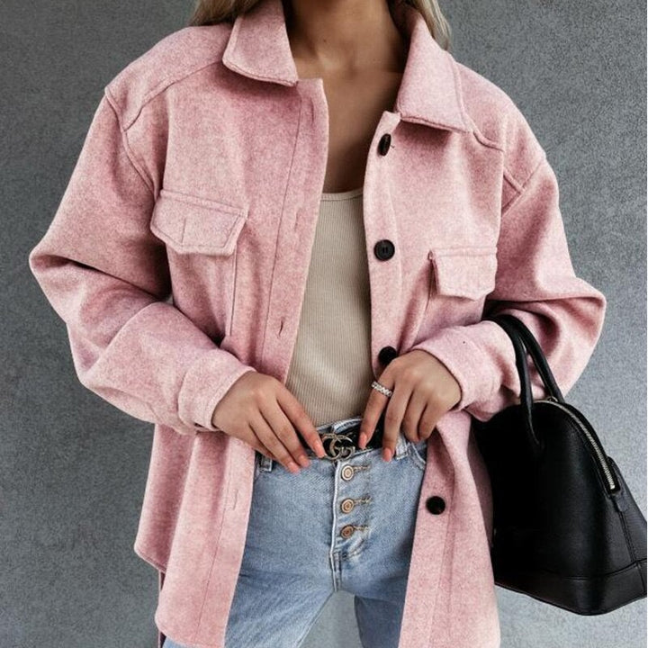 Levoire | Manteau De Chemise À La Mode Rose