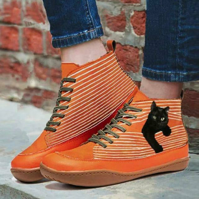 Levoire | Plates à Imprimé Chat Orange
