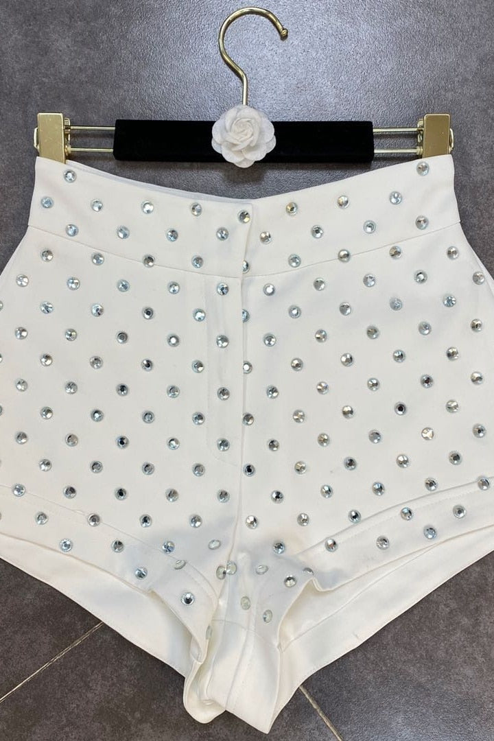 Levoire | Taille Haute Shorts En Diamants