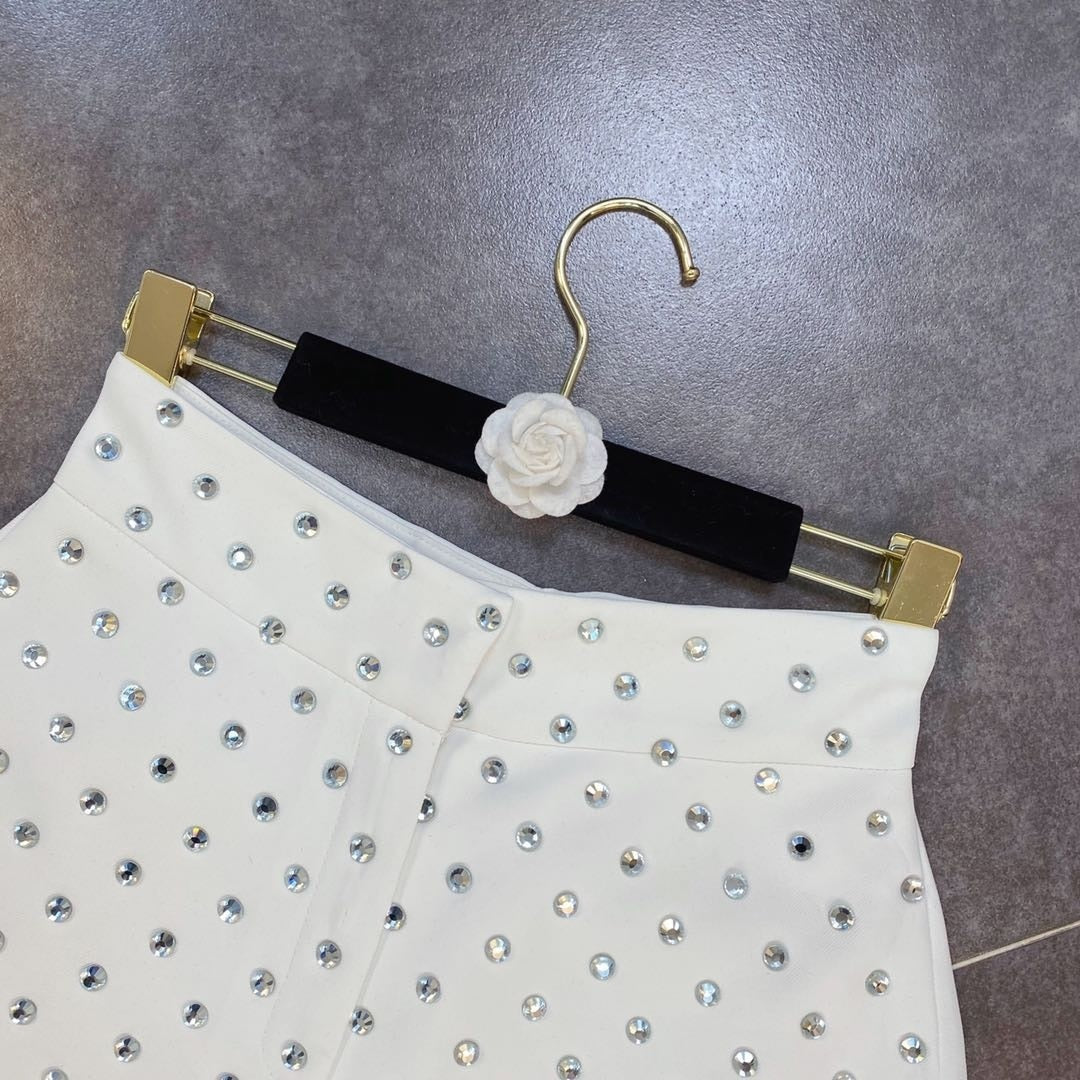 Levoire | Taille Haute Shorts En Diamants