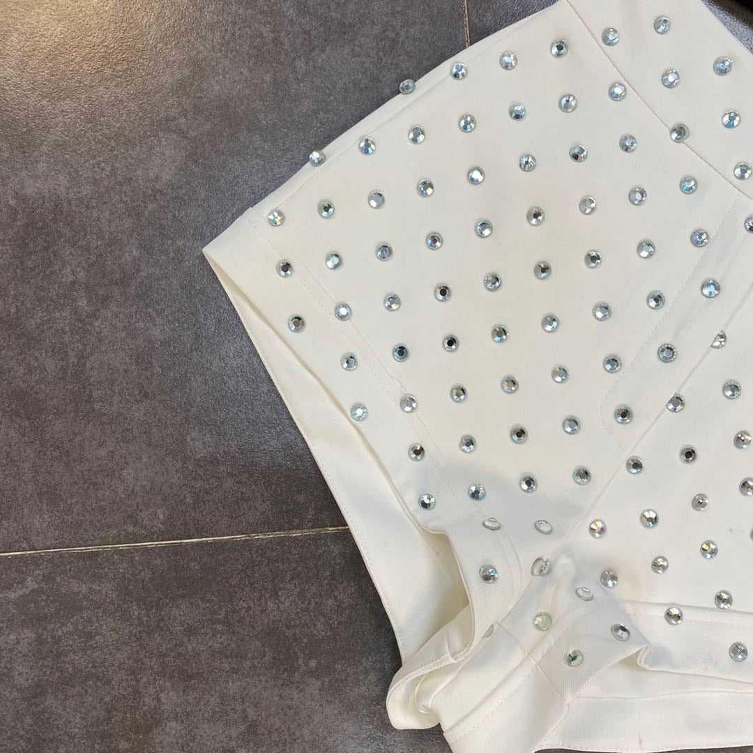 Levoire | Taille Haute Shorts En Diamants