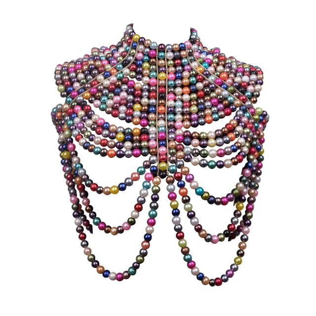 Levoire | Colliers À Col En Perles Chaîne Corporelle multicolore