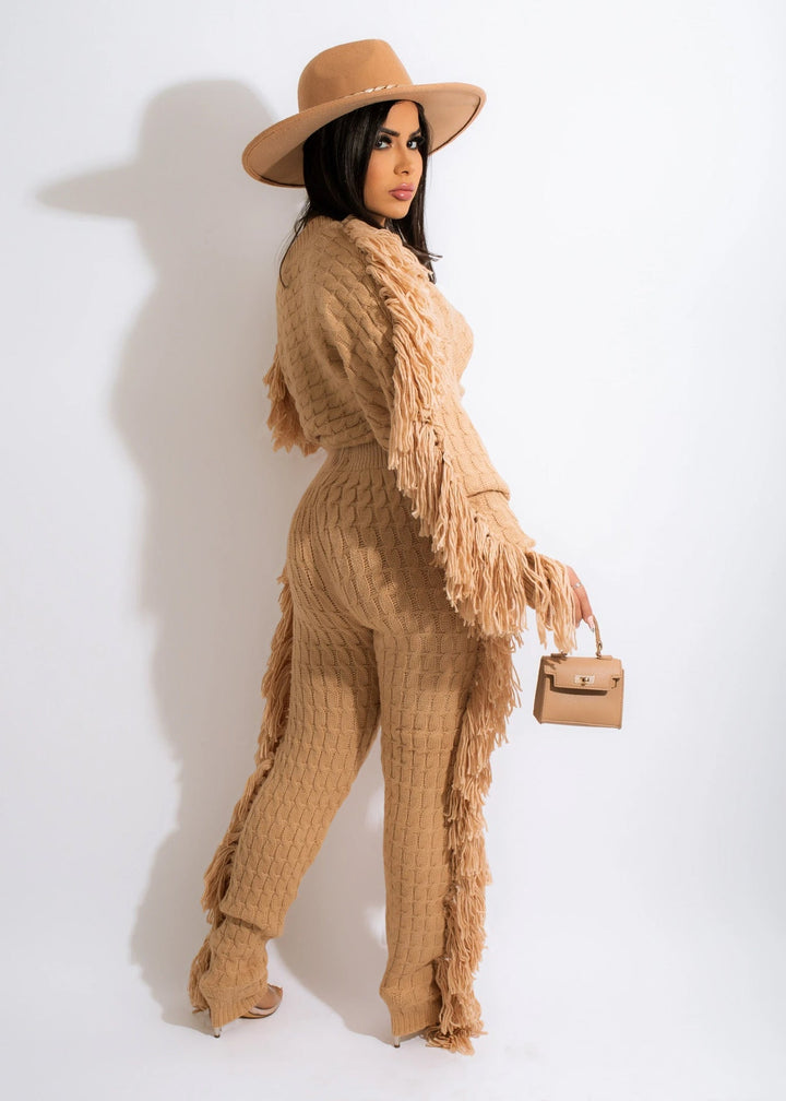 Levoire | Pull En Tricot À Pompons Sexy Ensemble Deux Pièces