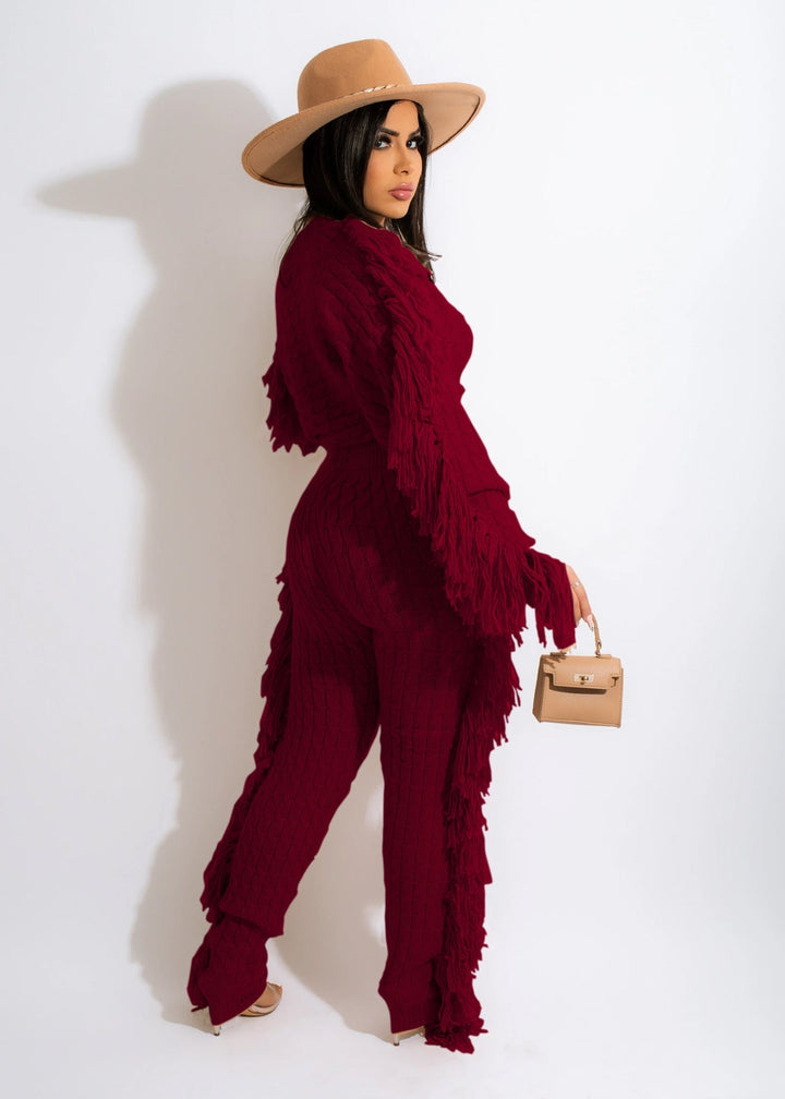 Levoire | Pull En Tricot À Pompons Sexy Ensemble Deux Pièces