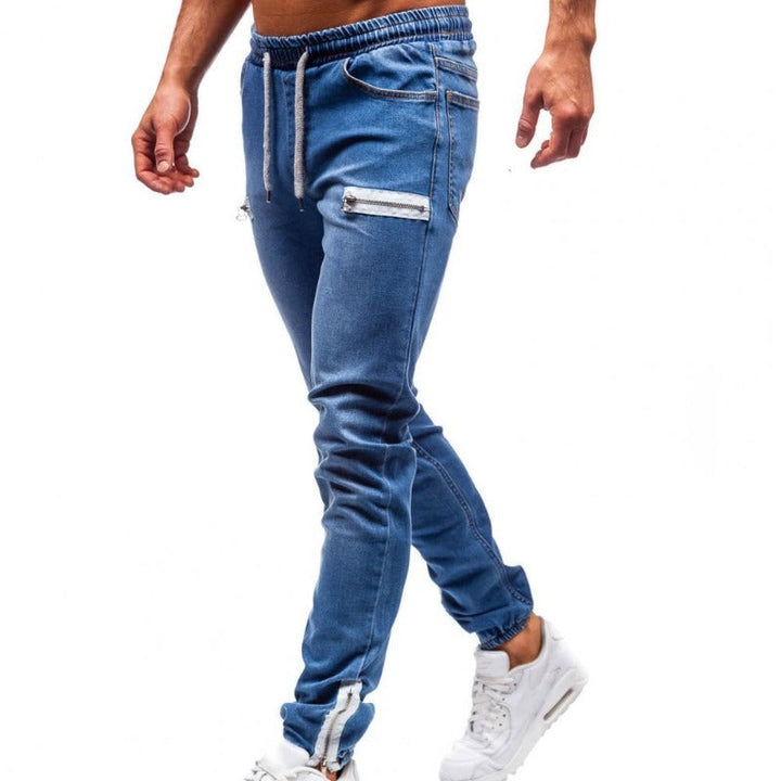 Levoire | Pantalons En Denim Avec Poches Pour Hommes Bleu foncé