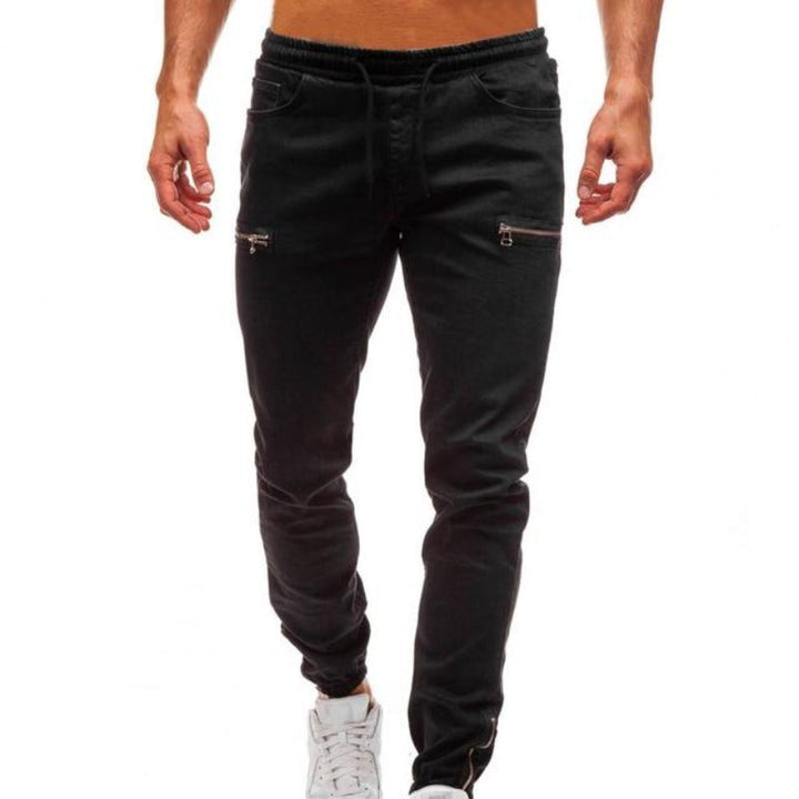 Levoire | Pantalons En Denim Avec Poches Pour Hommes Noir