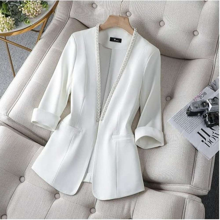 Levoire | Blazer Décontracté À Manches Mi-Longues Blanc