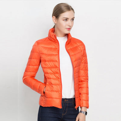 Levoire | Veste En Duvet Légère Avec Élégance Urbaine Orange