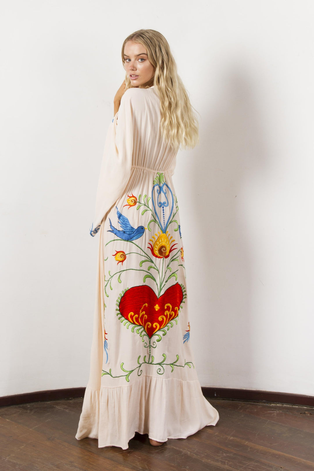Levoire | Robe Maxi Décolleté Manche Chauve-Souris Décontractée
