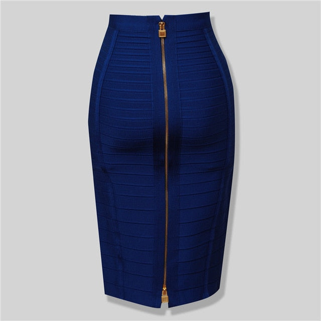 Levoire | Robe Bande De Rayonne Ajustée Bleu