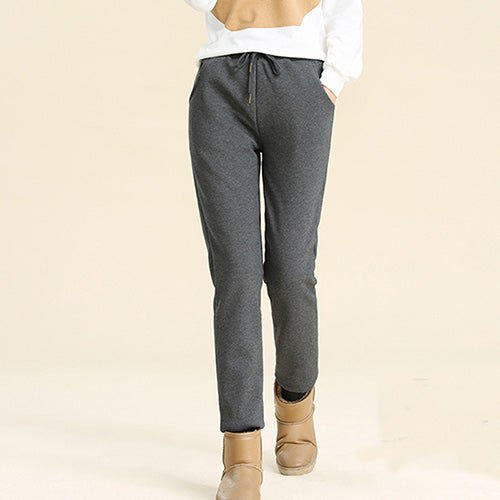 Levoire | Pantalon En Cachemire En Velours Chaud Gris foncé