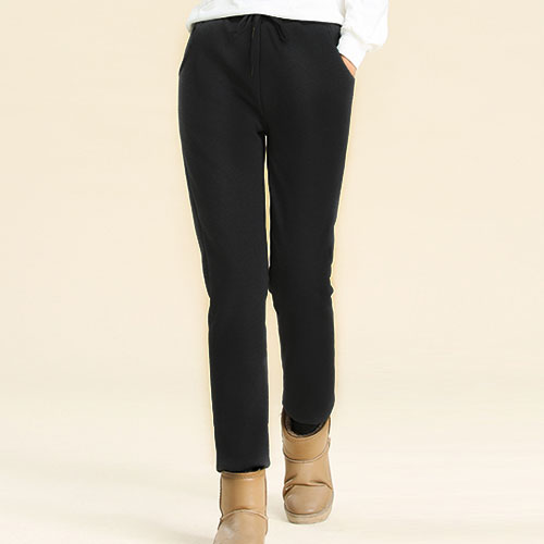 Levoire | Pantalon En Cachemire En Velours Chaud Noir
