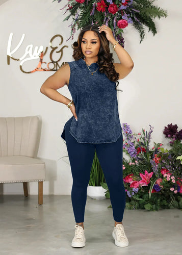 Levoire | Haut sans manches Chemise Pantalon Leggings