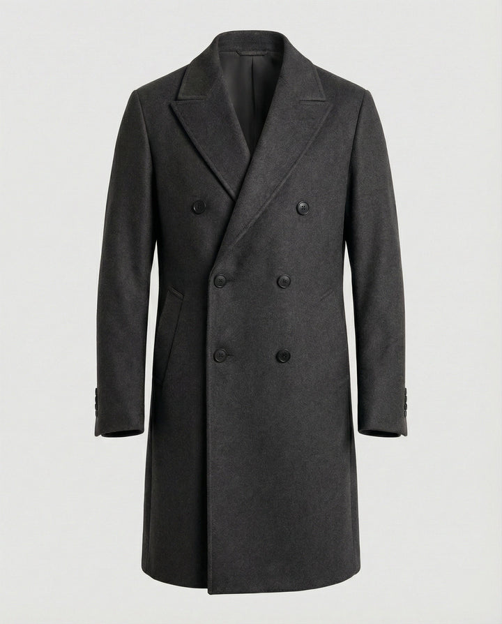 Manteau en laine classique chaud pour hommes