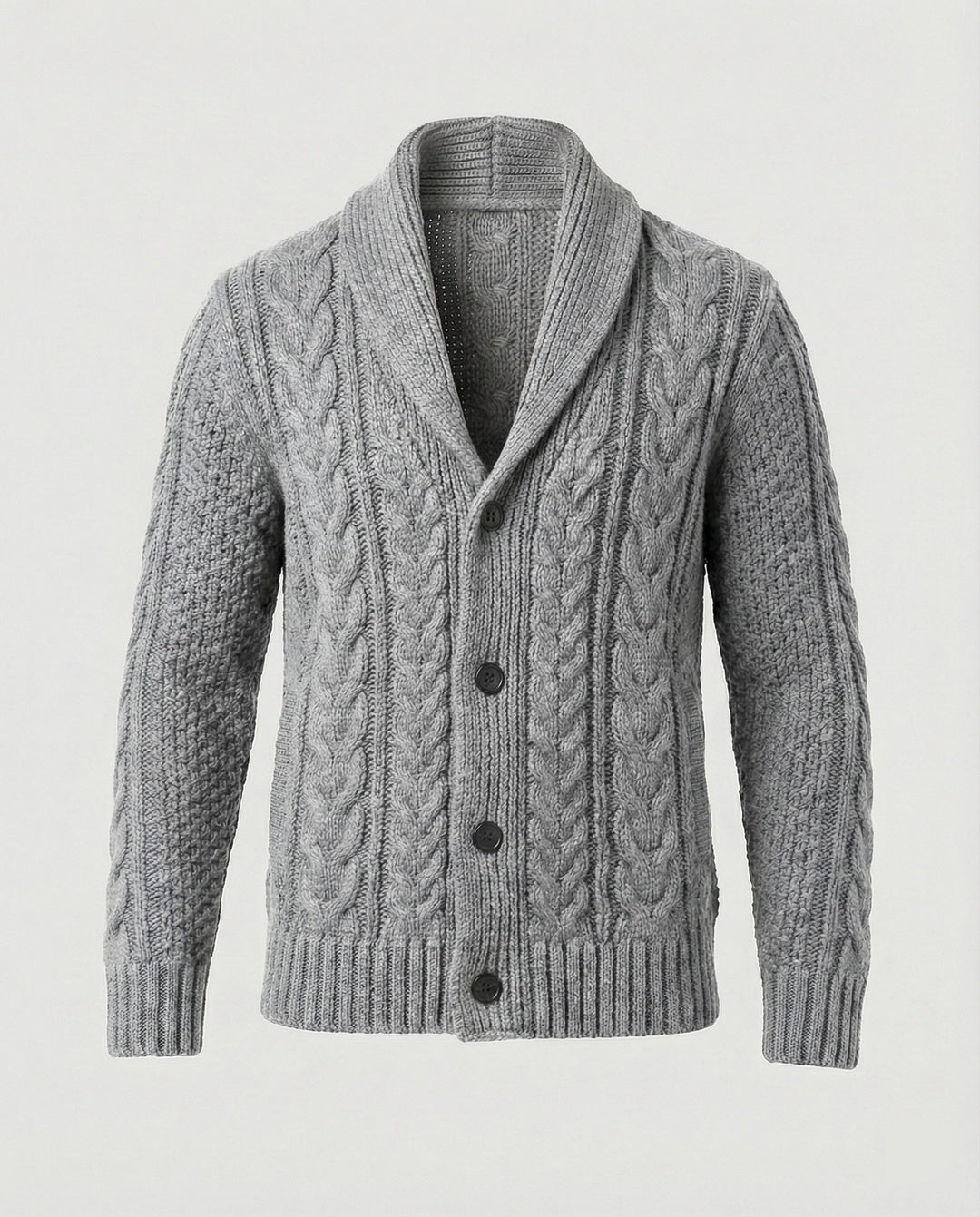 Veste en tricot à motif torsadé chaud