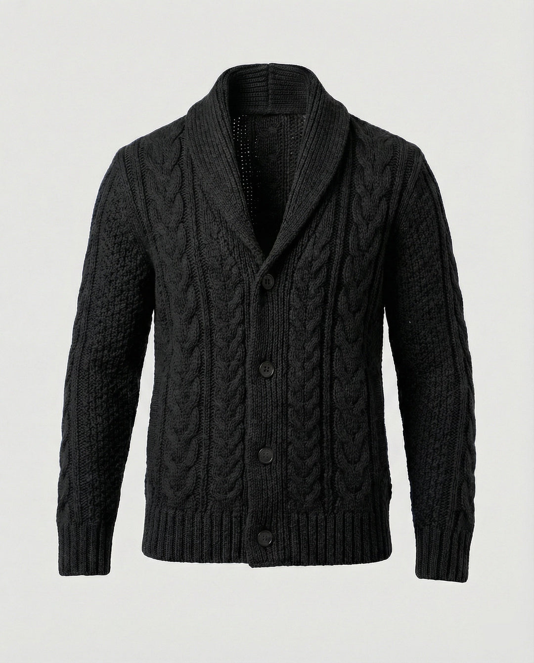 Veste en tricot à motif torsadé chaud