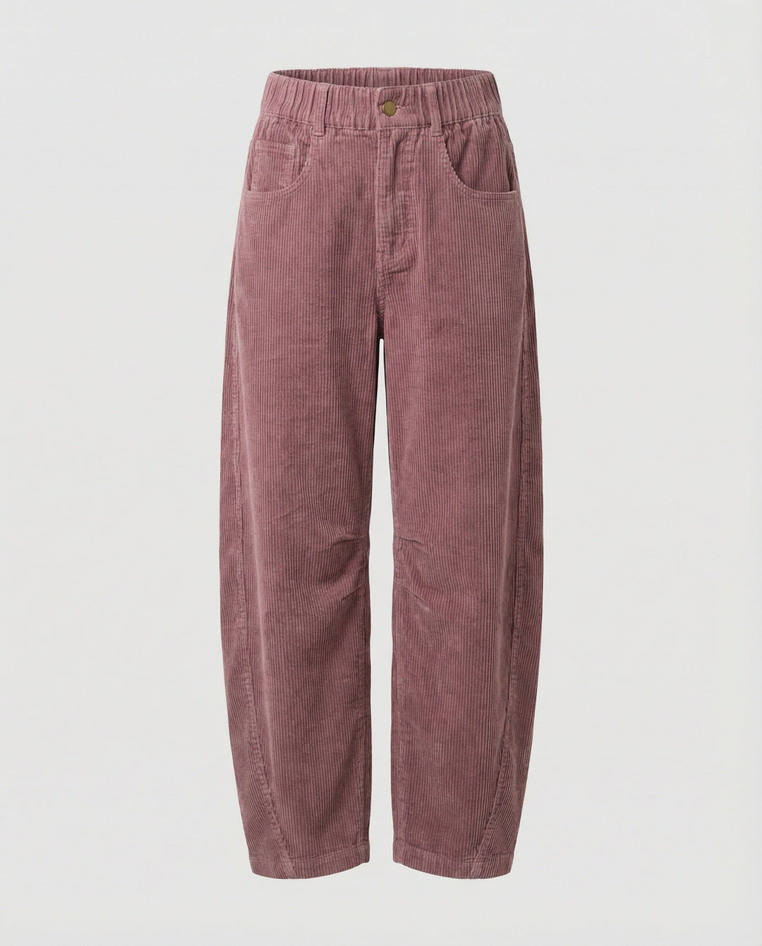 Pantalon en velours côtelé pour femmes Pantalon large Taille haute