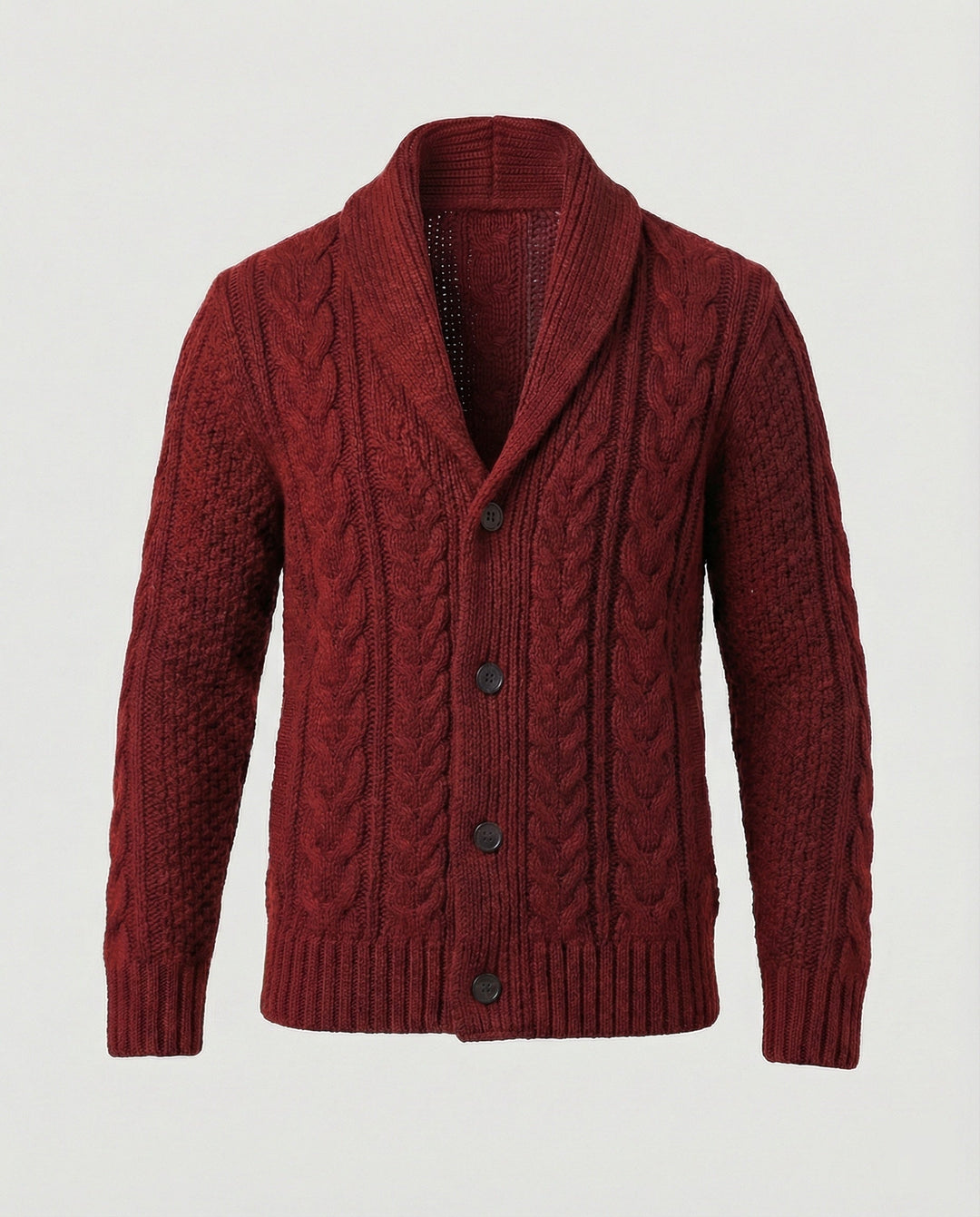Veste en tricot à motif torsadé chaud