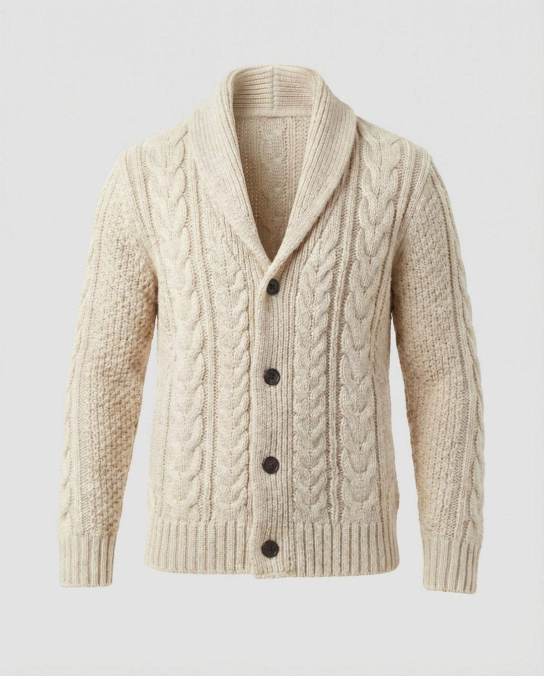Veste en tricot à motif torsadé chaud