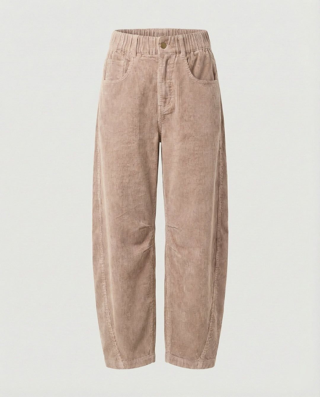 Pantalon en velours côtelé pour femmes Pantalon large Taille haute