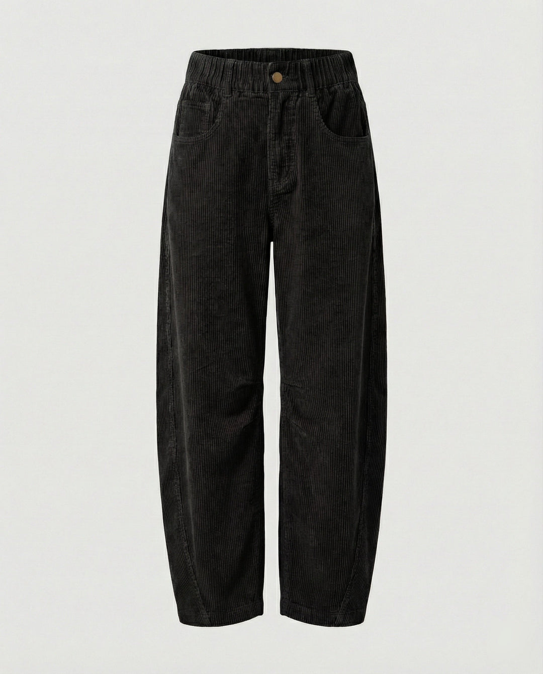 Pantalon en velours côtelé pour femmes Pantalon large Taille haute
