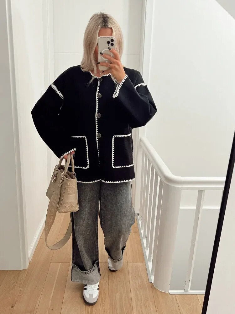 Levoire | Manteau en maille Noir