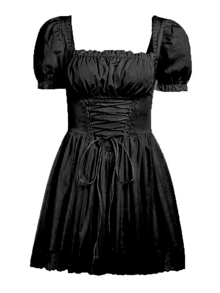Levoire | Manches Bouffantes Korsatztbindung Robe Mini