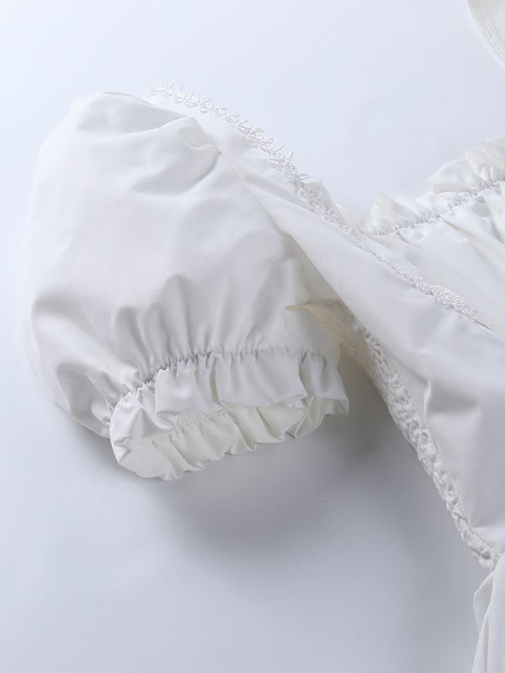 Levoire | Manches Bouffantes Korsatztbindung Robe Mini