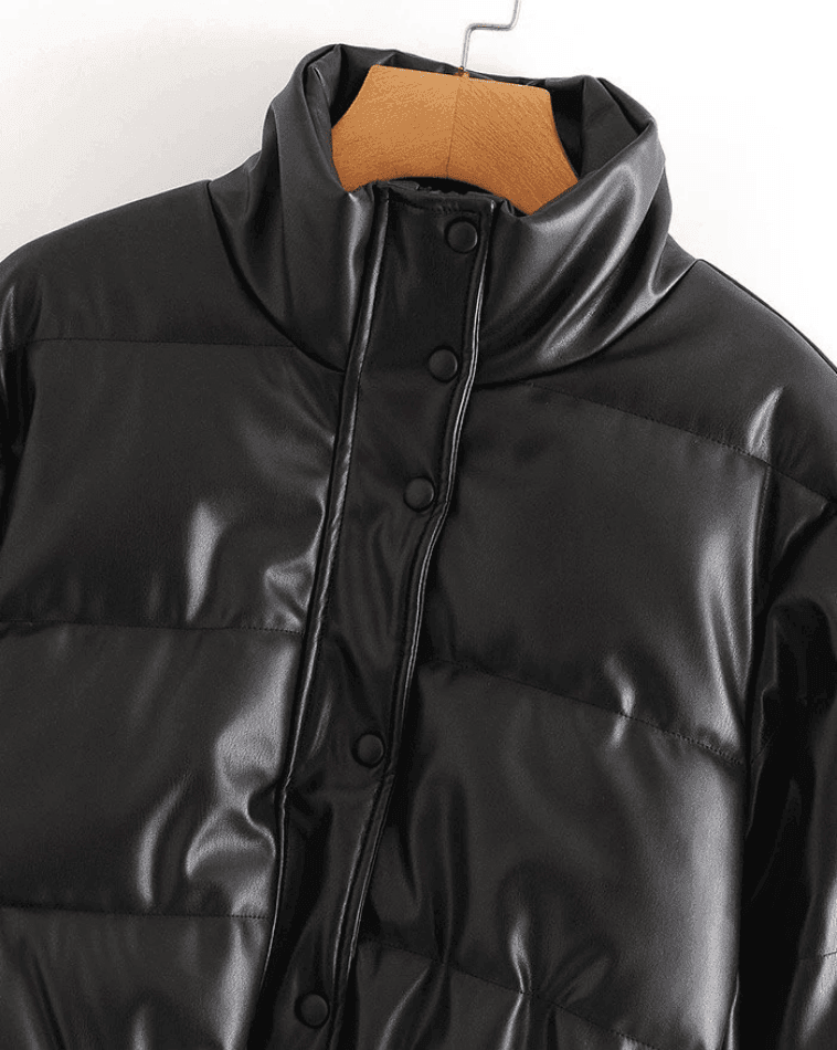 Levoire | Veste Doudoune En Cuir Pu