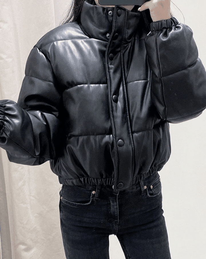 Levoire | Veste Doudoune En Cuir Pu