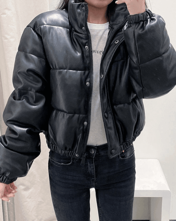Levoire | Veste Doudoune En Cuir Pu