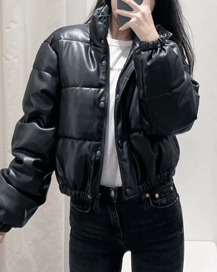 Levoire | Veste Doudoune En Cuir Pu