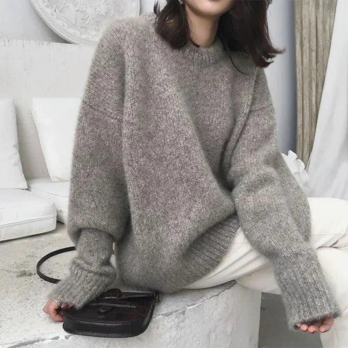 Levoire | Pull Ajusté Avec Sensation Cachemire Pour Femmes Gris