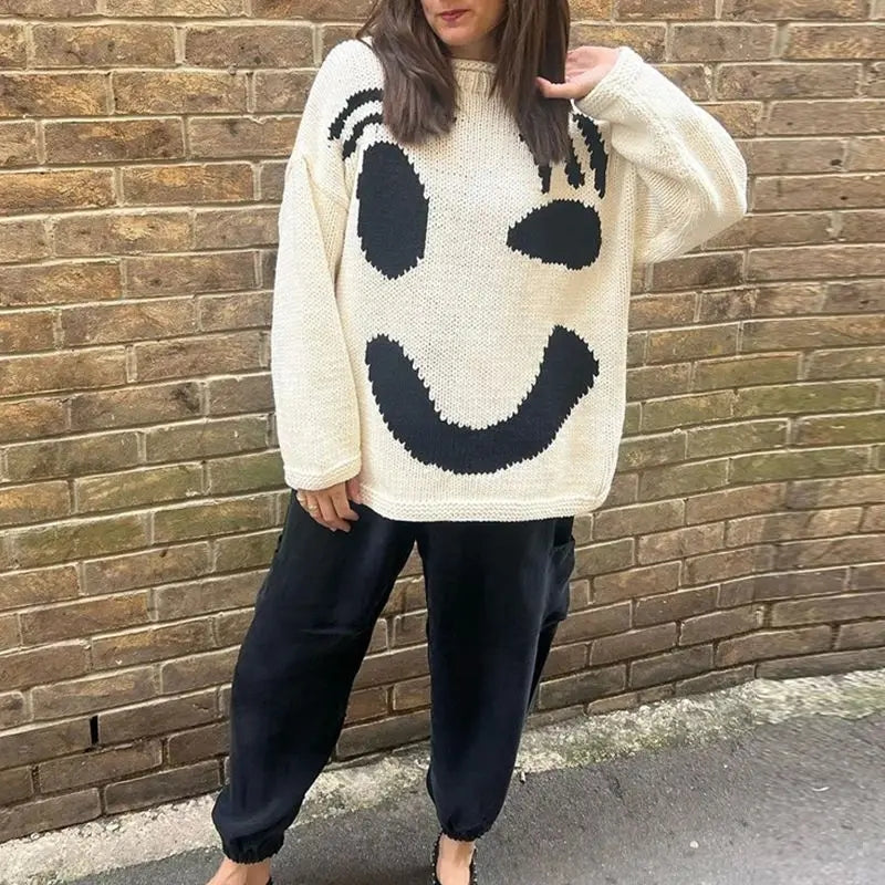 Levoire | Confortable Pull Boho D'Automne Abricot